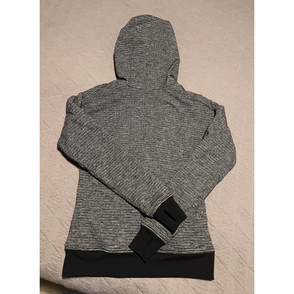 Lululemon Daily Yoga Jacket Womens 6 Coco Pique Black Gray Full Zip Thumbholes - Picture 7 of 14
